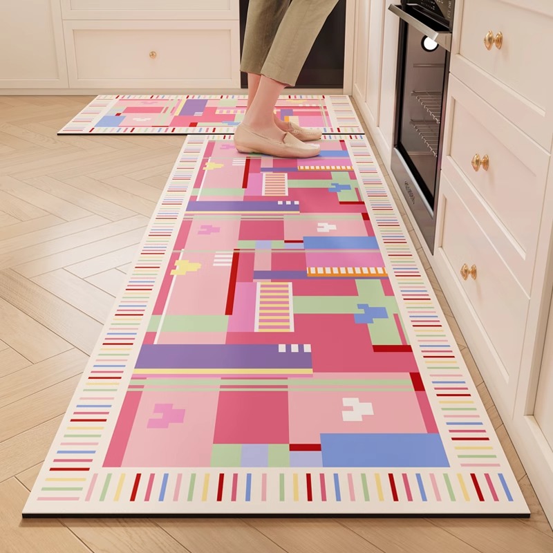 Commercial Kitchen Non Slip Flooring - ห้องครัวชั้นหนังพรมกันน้ําลื่นกันน้ําเสื่อเท้าเช็ดทําความสะอาดง่ายพรมPvc Tappeto Cucina Tapijt