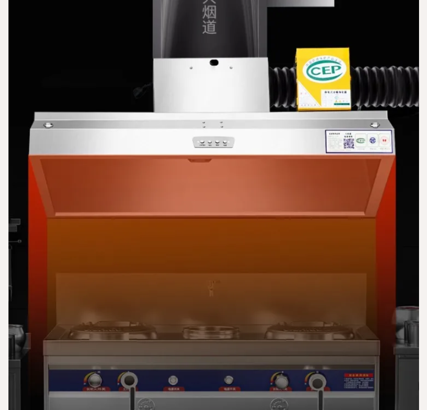 Commercial Kitchen Vent Hood - เครื่องดูดควันเชิงพาณิชย์ 220V พัดลมดูดอากาศในครัวกำลังสูงสำหรับร้านอาหาร CW