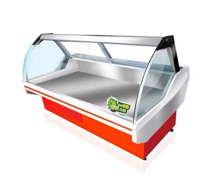Refrigerated Display Case - # สําหรับประตูกระจกเนื้อจอแสดงผล Chiller Deli เนื้อจอแสดงผล Fish