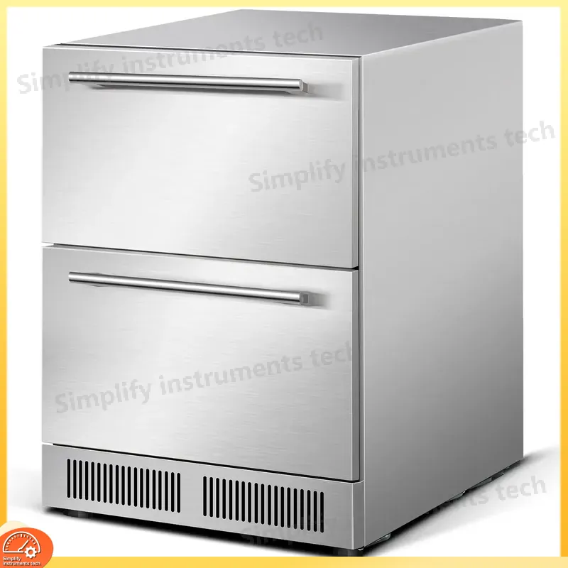 Commercial Kitchen Zones - ตู้แช่ไวน์สแตนเลสแบบสองโซน ตู้แช่เย็นแบบลิ้นชักสำหรับบ้าน ครัว และเชิงพาณิชย์ ควบคุมอุณหภูมิได้สองระดับ