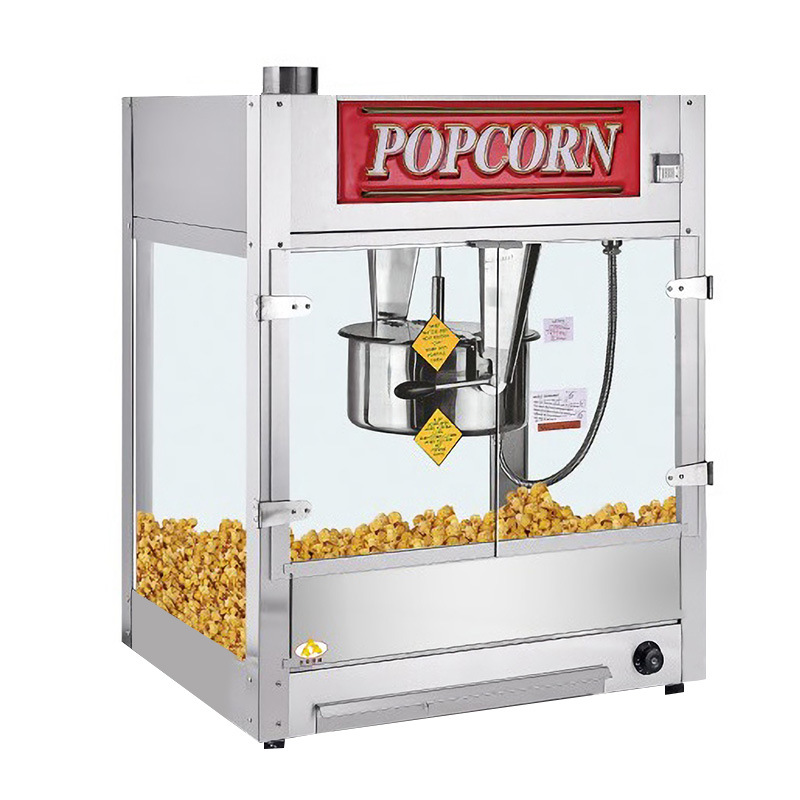 Commercial Popcorn Machine - เครื่องทำป๊อปคอร์นอัตโนมัติเชิงพาณิชย์ แบบไฟฟ้า รูปทรงกลมและผีเสื้อ พร้อมฝาปิด สำหรับธุรกิจ