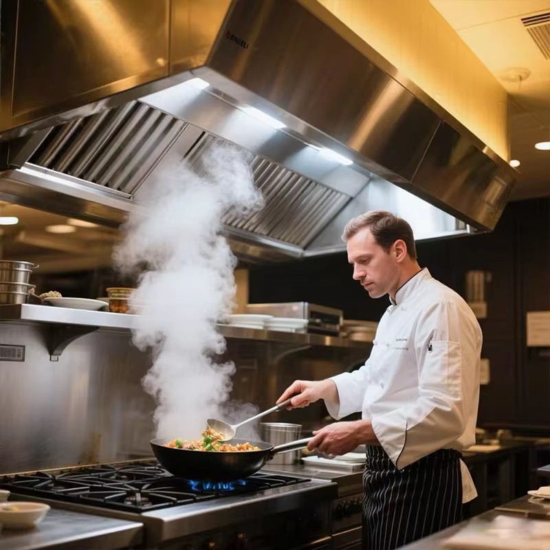 Commercial Kitchen Vent Cleaning - เครื่องดูดควันสเตนเลสสตีลเชิงพาณิชย์ ทำความสะอาดง่าย มาตรฐาน ISO สำหรับร้านอาหาร โรงแรม
