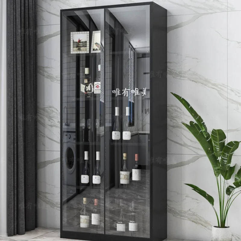 Commercial Kitchen Walls - ตู้เก็บไวน์แบบติดผนังสำหรับห้องนั่งเล่น ตู้โชว์กระจก ตู้เก็บไวน์ไม้สำหรับมุมห้องครัว เฟอร์นิเจอร์