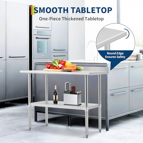 โต๊ะทำงานสแตนเลสพร้อมแผ่นกันกร - Commercial Kitchen Backsplash บทวิจารณ์และราคา