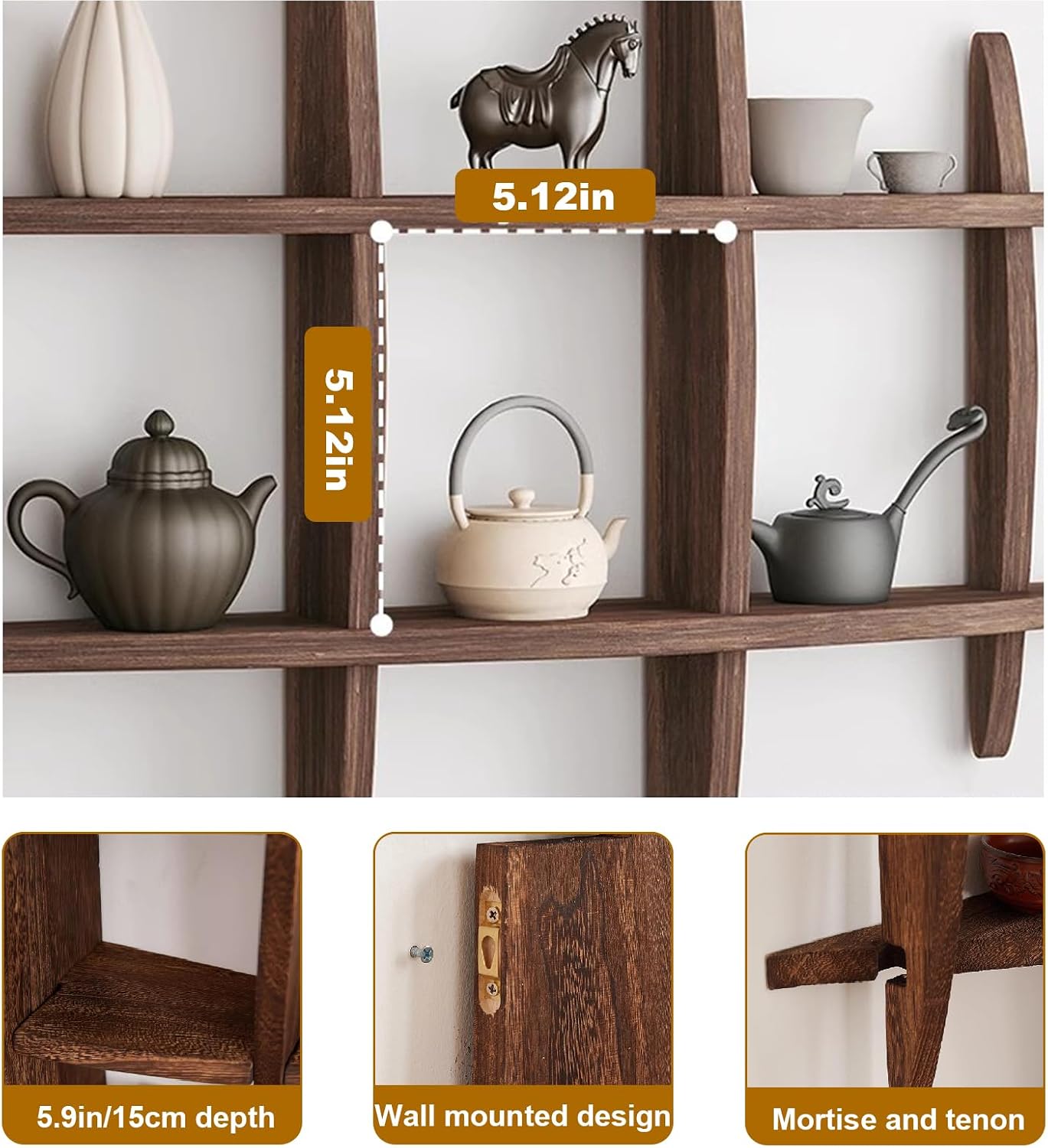 ที่วางถ้วยชาจีนไม้เนื้อแข็งติด - Commercial Kitchen Walls บทวิจารณ์และราคา