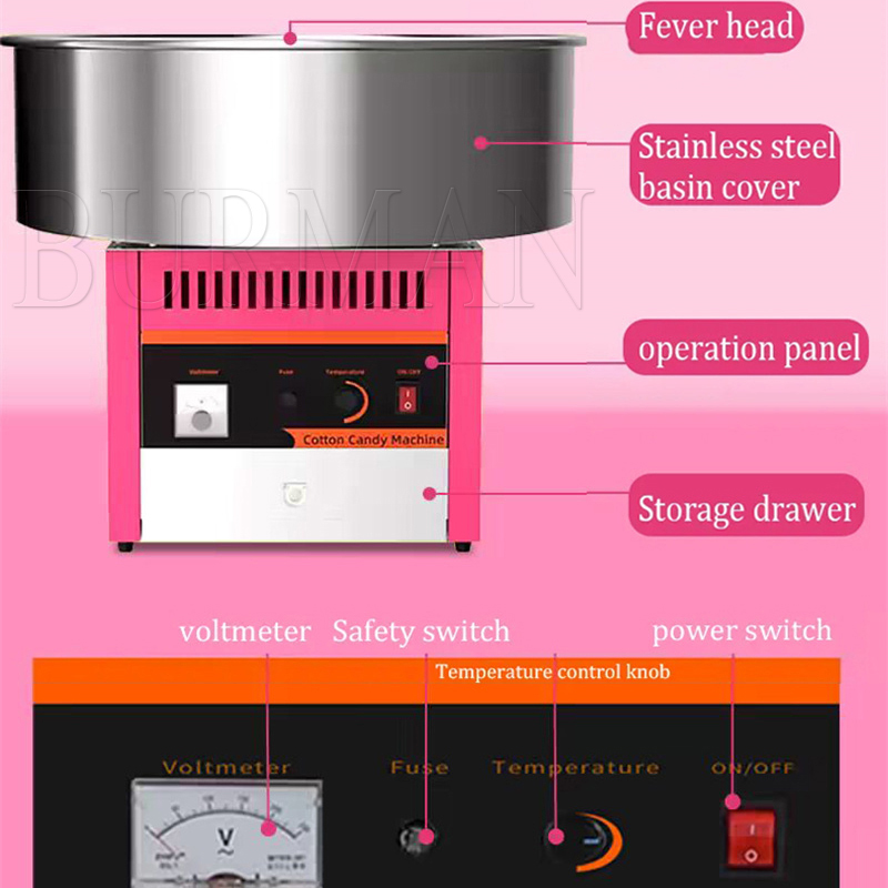 เครื่องทำสายไหมไฟฟ้าแบบมืออาชี - Candy Floss Machine Commercial บทวิจารณ์และราคา