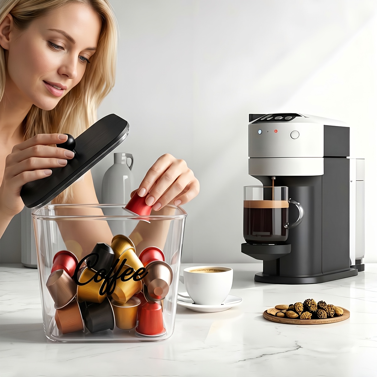ที่ใส่ฝักกาแฟพร้อมฝาปิด กล่องเ - Commercial Kitchen Shed บทวิจารณ์และราคา