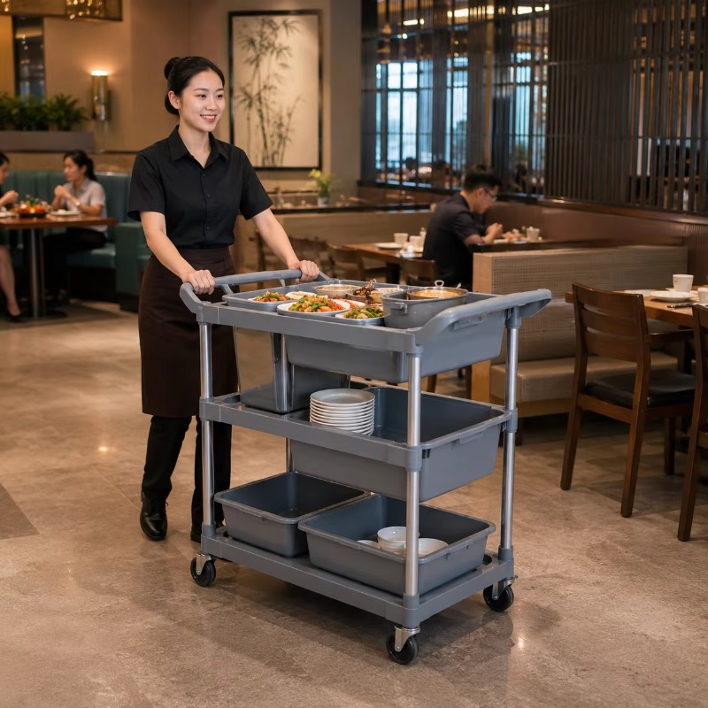 รถเข็นเก็บภาชนะพลาสติกสำหรับคร - Commercial Kitchen Cleaning Services บทวิจารณ์และราคา