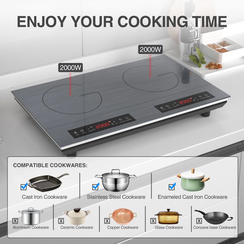 เตาแม่เหล็กไฟฟ้าแบบสองหัวเตา,  - Commercial Kitchen Zones บทวิจารณ์และราคา
