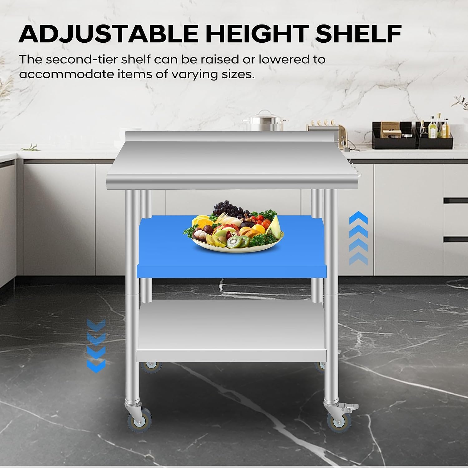 โต๊ะเตรียมอาหารสแตนเลสเชิงพาณิ - Commercial Kitchen Backsplash บทวิจารณ์และราคา