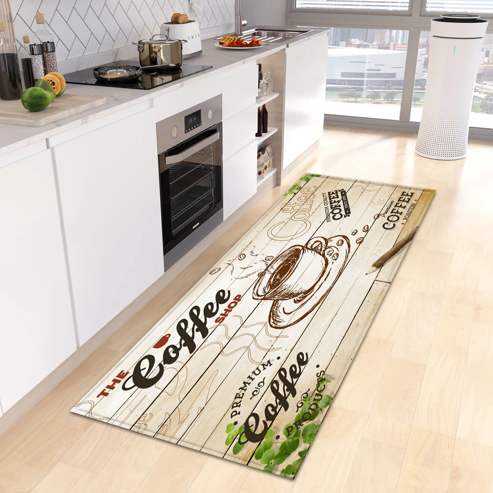 พรมปูพื้นห้องครัวลายธีมกาแฟ กั - Commercial Kitchen Zones บทวิจารณ์และราคา