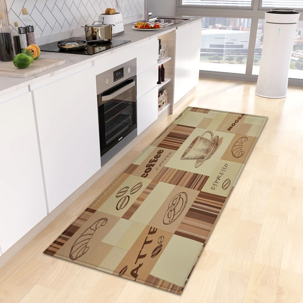 พรมปูพื้นห้องครัวลายธีมกาแฟ กั - Commercial Kitchen Zones บทวิจารณ์และราคา