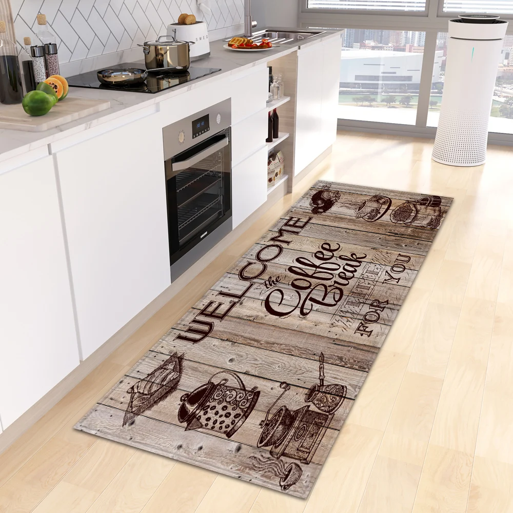 พรมปูพื้นห้องครัวลายธีมกาแฟ กั - Commercial Kitchen Zones บทวิจารณ์และราคา