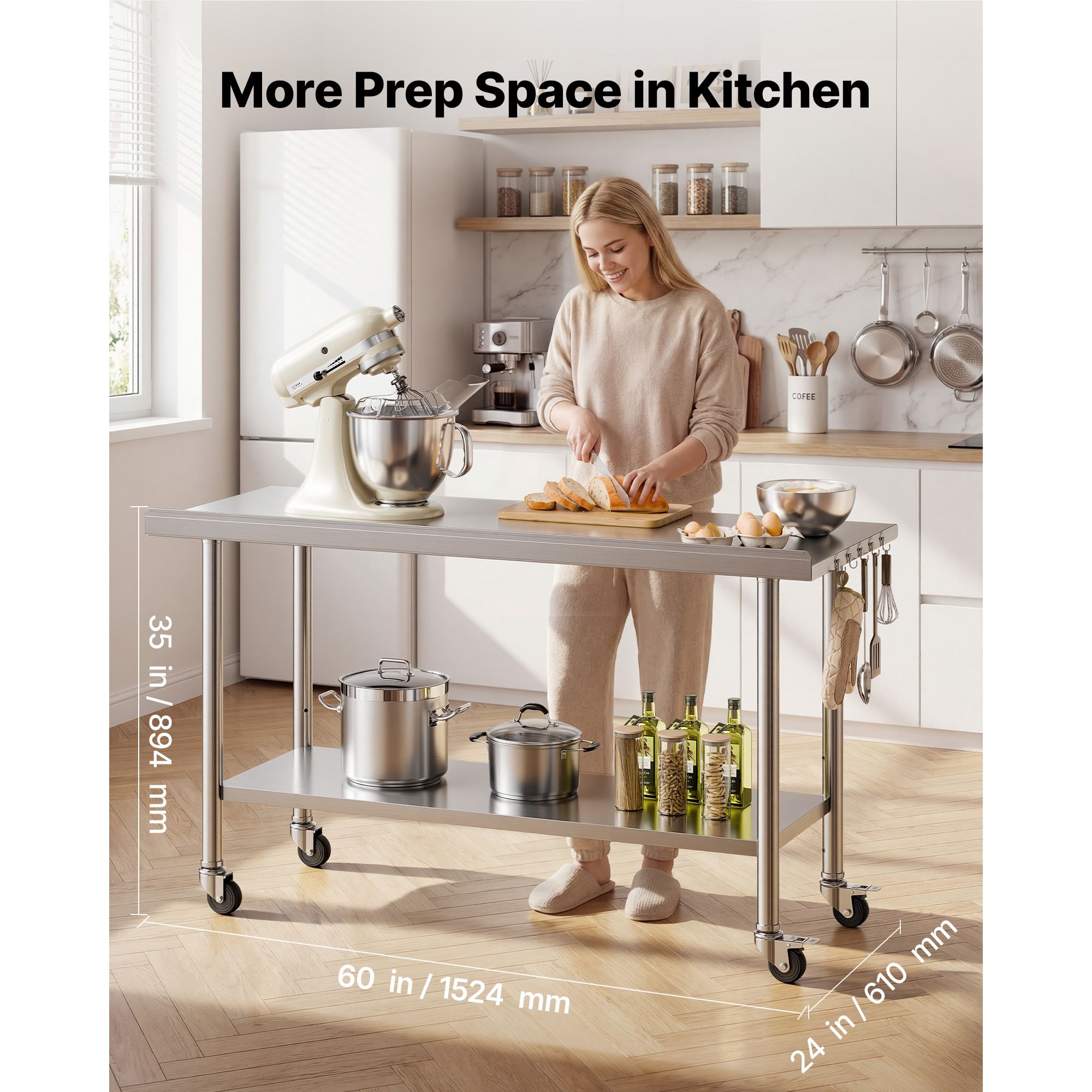 โต๊ะทำงานสแตนเลส ขนาด 24x60 นิ - Commercial Kitchen Backsplash บทวิจารณ์และราคา
