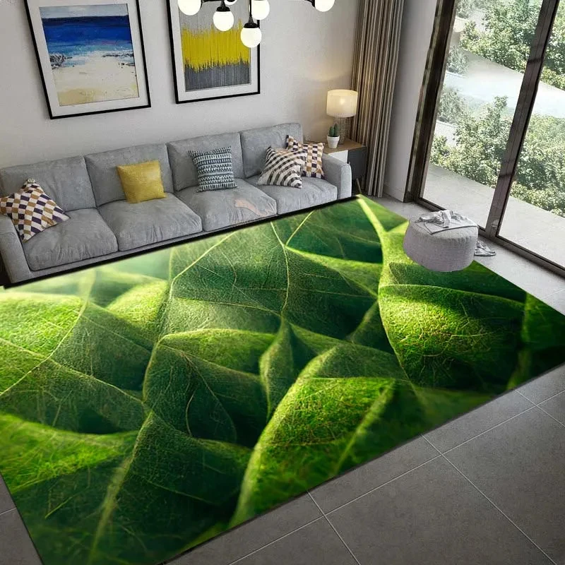 พรมใบปาล์มสีเขียวฤดูร้อน พรมหญ - Commercial Kitchen Non Slip Flooring บทวิจารณ์และราคา