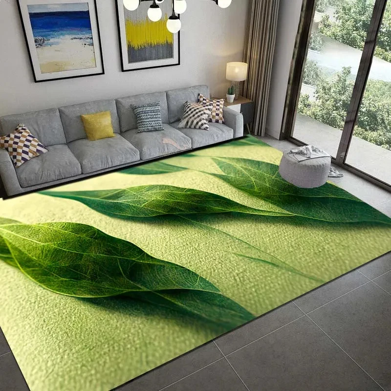 พรมใบปาล์มสีเขียวฤดูร้อน พรมหญ - Commercial Kitchen Non Slip Flooring บทวิจารณ์และราคา