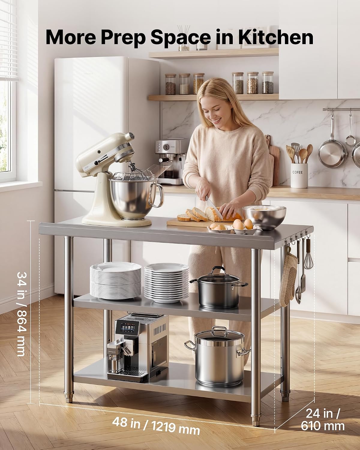 โต๊ะทำงานสแตนเลส ขนาด 24x48 นิ - Commercial Kitchen Backsplash บทวิจารณ์และราคา
